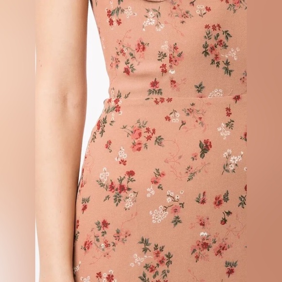 New! Reformation Nikita Floral Midi Dress in Arianne Dress in Pink 🌹 size 12 - Picture 10 of 10